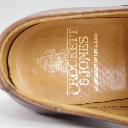 美品★クロケット&ジョーンズ 6E【定価￥86,900-★ダイナイトソール仕様/MALTON】セミブローグ/360ラスト/濃茶/Crockett&Jones★h879