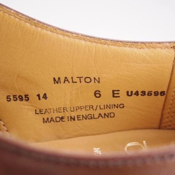 美品★クロケット&ジョーンズ 6E【定価￥86,900-★ダイナイトソール仕様/MALTON】セミブローグ/360ラスト/濃茶/Crockett&Jones★h879