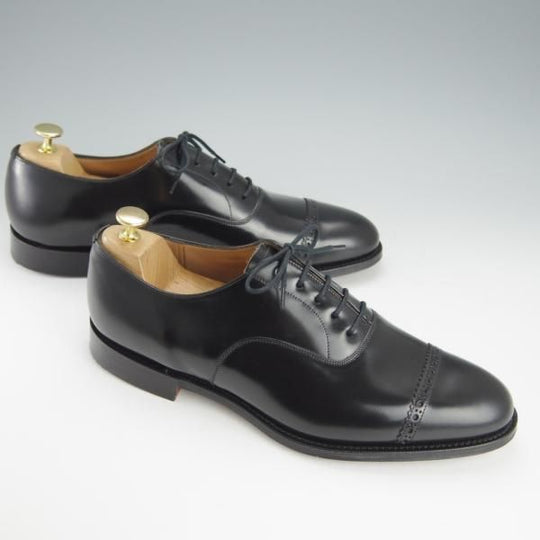 未使用★チャーチ 95F/UK9.5【★Barcroft/バークロフト】84ラスト/パンチドキャップトゥ/黒/メンズ/Church's★h880