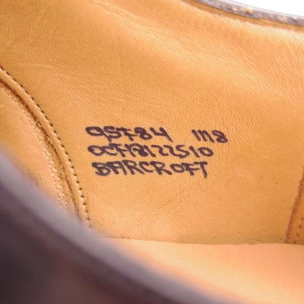 未使用★チャーチ 95F/UK9.5【★Barcroft/バークロフト】84ラスト/パンチドキャップトゥ/黒/メンズ/Church's★h880