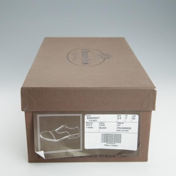 未使用★チャーチ 95F/UK9.5【★Barcroft/バークロフト】84ラスト/パンチドキャップトゥ/黒/メンズ/Church's★h880