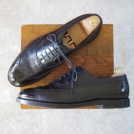 ★オールデン 10D【貴重★ブルックスブラザーズ別注/フルブローグ/1117】カーフ/黒/メンズ/BROOKS BROTHERS/Alden★h896