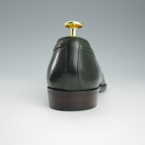極上★三陽山長(レディース) SIZE 5【ブラックラピド製法★タッセルローファー/R2011ラスト】カーフ/深緑/SanyoYamacho★h897