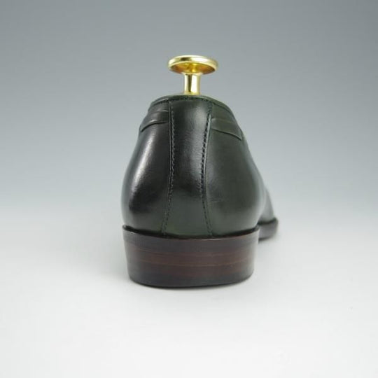 極上★三陽山長(レディース) SIZE 5【ブラックラピド製法★タッセルローファー/R2011ラスト】カーフ/深緑/SanyoYamacho★h897