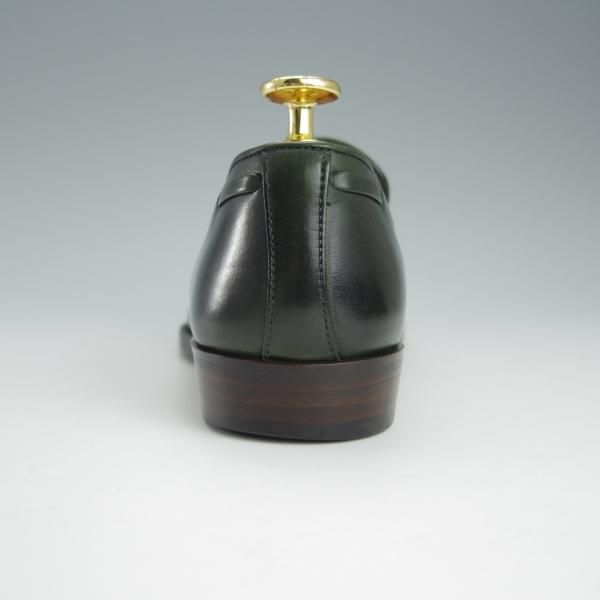 極上★三陽山長(レディース) SIZE 5【ブラックラピド製法★タッセルローファー/R2011ラスト】カーフ/深緑/SanyoYamacho★h897