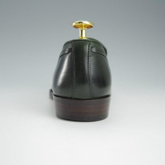 極上★三陽山長(レディース) SIZE 5【ブラックラピド製法★タッセルローファー/R2011ラスト】カーフ/深緑/SanyoYamacho★h897
