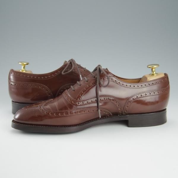 ★チャーチ 75F/UK7.5【旧チャーチ★ブックバインダーカーフ/3都市ロゴ/HICKSTEAD】84ラスト/フルブローグ/茶/メンズ/Church's★h902