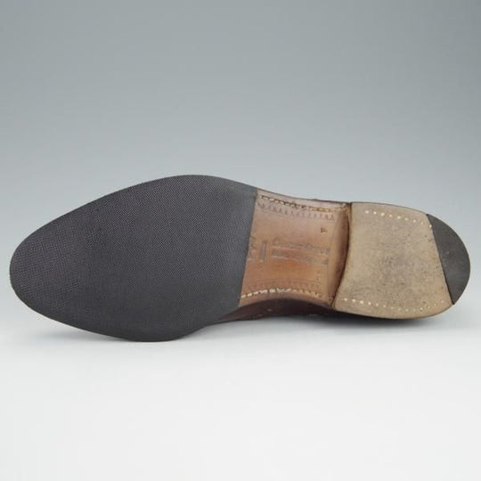 ★チャーチ 75F/UK7.5【旧チャーチ★ブックバインダーカーフ/3都市ロゴ/HICKSTEAD】84ラスト/フルブローグ/茶/メンズ/Church's★h902