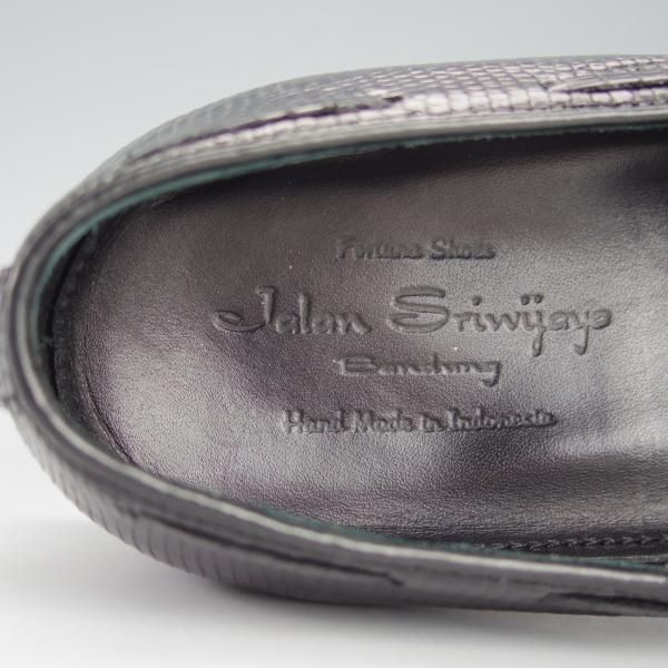 極美品★ジャランスリワヤ SIZE 6【定価￥66,000-★リザード革/タッセルローファー】EDWARDラスト/98811/黒/JALAN SRIWIJAWA★h903