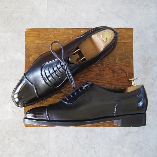 美品★(英)ガジアーノ&ガーリング 7D【モデル定価￥242,000-★GABLE/ダイヤモンドチップ】MH71ラスト黒/GAZIANO&GIRLING★h905