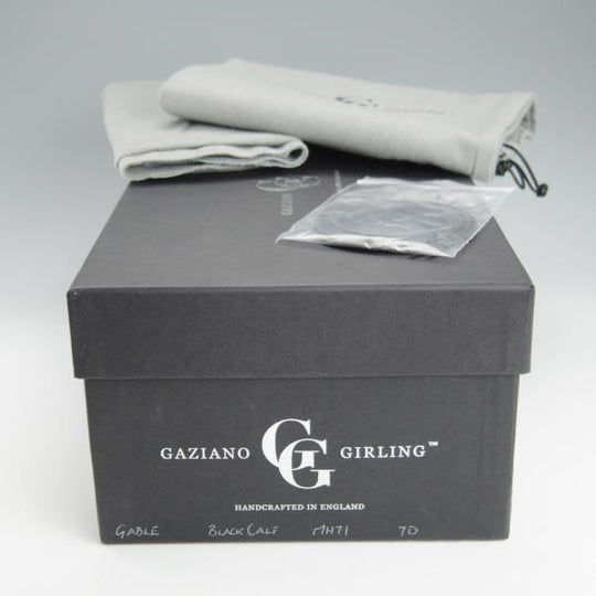 美品★(英)ガジアーノ&ガーリング 7D【モデル定価￥242,000-★GABLE/ダイヤモンドチップ】MH71ラスト黒/GAZIANO&GIRLING★h905