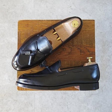 極上★クロケット&ジョーンズ 5.5E【定価￥86,900-★CAVENDISH 2/キャベンディッシュ2】タッセルローファー/黒/Crockett&Jones★h908