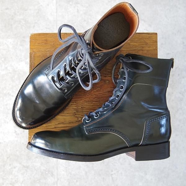 ショセ SIZE 24.5【コードバン仕様/ブーツ/7060/紺】 | 高級中古革靴の