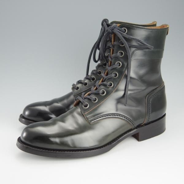 極上★ショセ SIZE 24.5【モデル定価￥121,000-★コードバン仕様/7060/紺】レースアップブーツ/メンズ/chausser★h909