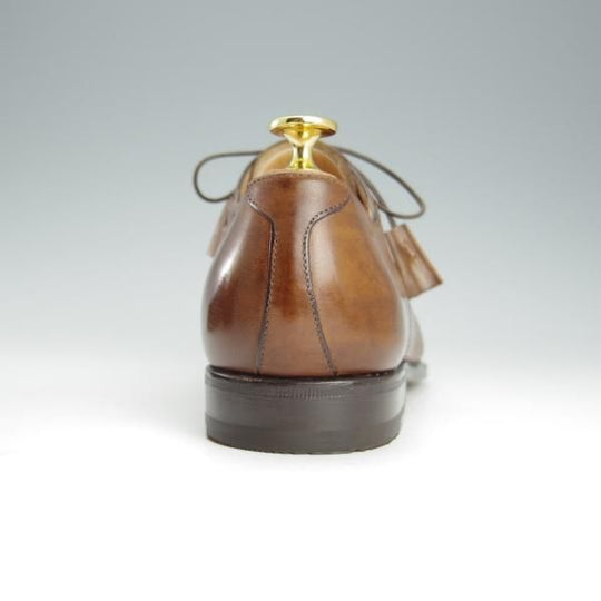 ほぼ試着程度★(伊)タニノクリスチー SIZE 5.5【定価15万円以上★Uチップ/ギリーシューズ/132311】カーフ/茶/メンズ/TANINO CRISCI★h910