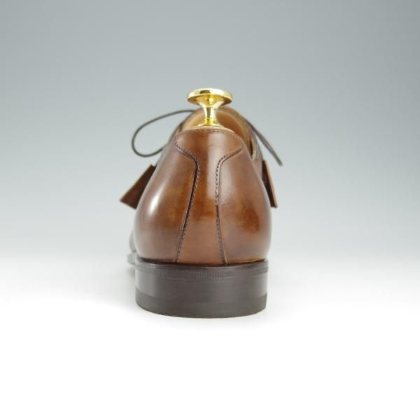 ほぼ試着程度★(伊)タニノクリスチー SIZE 5.5【定価15万円以上★Uチップ/ギリーシューズ/132311】カーフ/茶/メンズ/TANINO CRISCI★h910