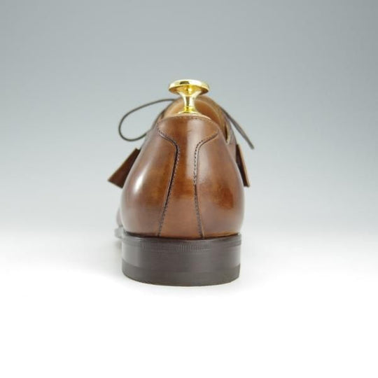 ほぼ試着程度★(伊)タニノクリスチー SIZE 5.5【定価15万円以上★Uチップ/ギリーシューズ/132311】カーフ/茶/メンズ/TANINO CRISCI★h910