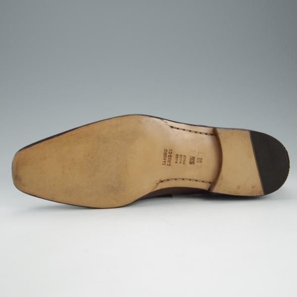 ほぼ試着程度★(伊)タニノクリスチー SIZE 5.5【定価15万円以上★Uチップ/ギリーシューズ/132311】カーフ/茶/メンズ/TANINO CRISCI★h910