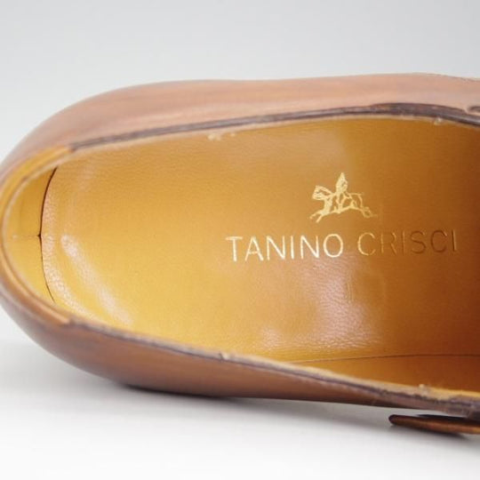 ほぼ試着程度★(伊)タニノクリスチー SIZE 5.5【定価15万円以上★Uチップ/ギリーシューズ/132311】カーフ/茶/メンズ/TANINO CRISCI★h910