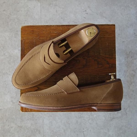 美品★クロケット&ジョーンズ 6E【モデル定価￥75,900-★バーニーズNY別注/SELHURST】366ラスト/コインローファー/Crockett&Jones★h912