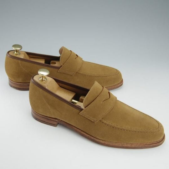 美品★クロケット&ジョーンズ 6E【モデル定価￥75,900-★バーニーズNY別注/SELHURST】366ラスト/コインローファー/Crockett&Jones★h912