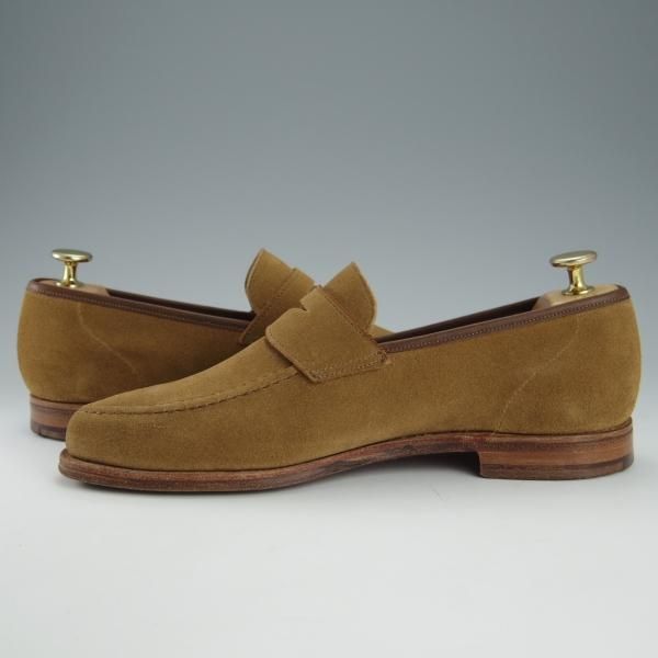 美品★クロケット&ジョーンズ 6E【モデル定価￥75,900-★バーニーズNY別注/SELHURST】366ラスト/コインローファー/Crockett&Jones★h912