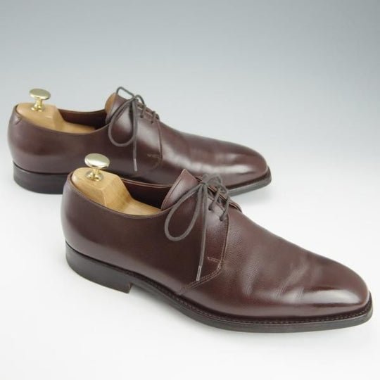 極美品★クロケット&ジョーンズ 6.5E【ハンドグレードライン★ダイナイトソール仕様/プレーントゥ】Vフロント/濃茶/Crockett&Jones★h914