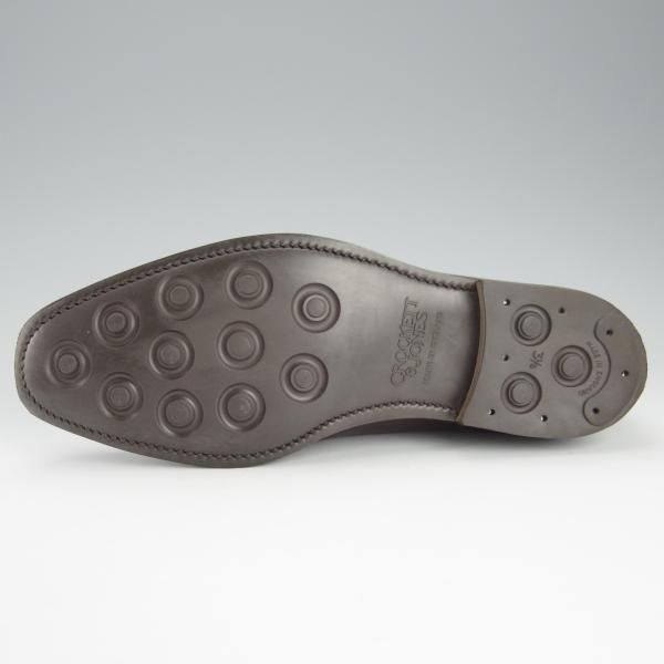 極美品★クロケット&ジョーンズ 6.5E【ハンドグレードライン★ダイナイトソール仕様/プレーントゥ】Vフロント/濃茶/Crockett&Jones★h914