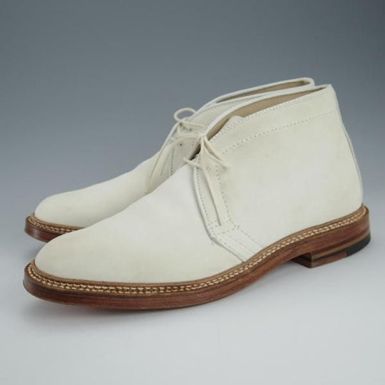 未使用★オールデン 7C【貴重★ユナイテッドアローズ別注/バリーラスト】14741/チャッカブーツ/スエード/白/メンズ/Alden★h915