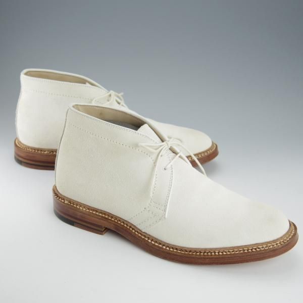 未使用★オールデン 7C【貴重★ユナイテッドアローズ別注/バリーラスト】14741/チャッカブーツ/スエード/白/メンズ/Alden★h915