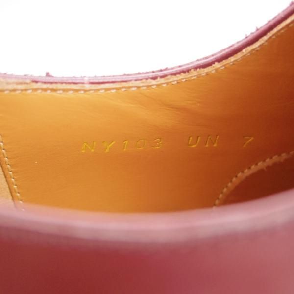 新品★(世界長ユニオン製)ニューヨーカー 7EEE【シャンボード似寄りモデル★Uチップ/NY103】ポリッシュレザー/赤茶/NEWYORKER★h916