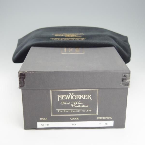 新品★(世界長ユニオン製)ニューヨーカー 7EEE【シャンボード似寄りモデル★Uチップ/NY103】ポリッシュレザー/赤茶/NEWYORKER★h916