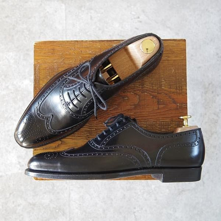 未使用★クロケット&ジョーンズ 6.5D【ハンドグレードライン★MERCER/フルブローグ】カーフ/黒/メンズ/Crockett&Jones★h917