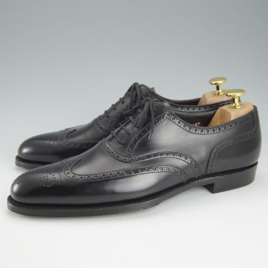 未使用★クロケット&ジョーンズ 6.5D【ハンドグレードライン★MERCER/フルブローグ】カーフ/黒/メンズ/Crockett&Jones★h917