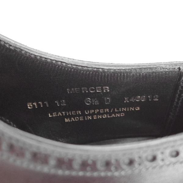 未使用★クロケット&ジョーンズ 6.5D【ハンドグレードライン★MERCER/フルブローグ】カーフ/黒/メンズ/Crockett&Jones★h917