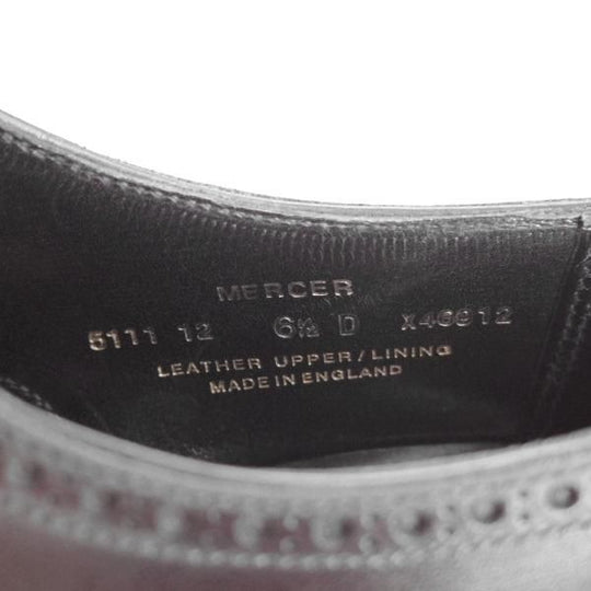 未使用★クロケット&ジョーンズ 6.5D【ハンドグレードライン★MERCER/フルブローグ】カーフ/黒/メンズ/Crockett&Jones★h917