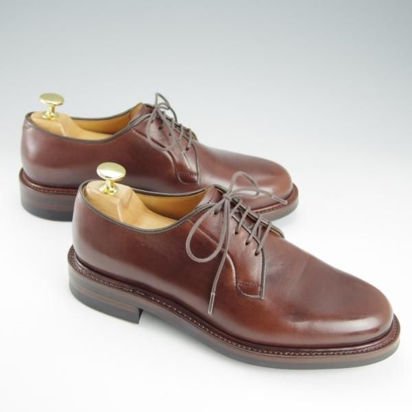 ほぼ試着程度★Oriental/オリエンタル SIZE 5【定価￥52,800-★プレーントゥ/BYRON】オイルドレザー/808ラスト/茶/メンズ★h918