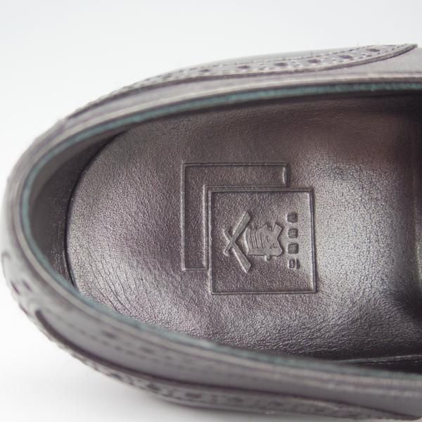 美品★三陽山長 SIZE 7【定価￥80,300-★セミブローグ/奏之介】R309ラスト/カーフ/黒/メンズ/SanyoYamacho★h919