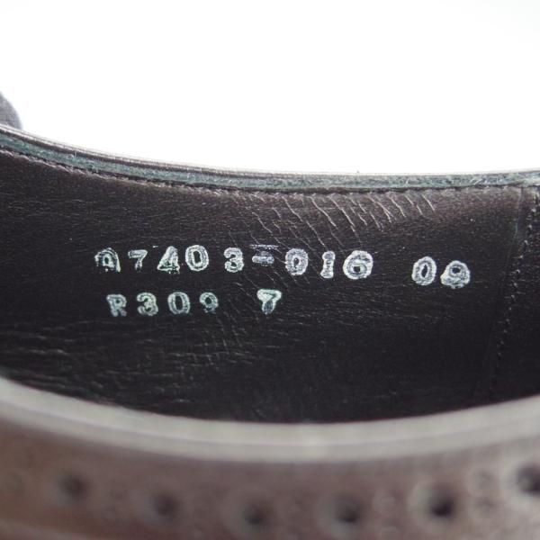 美品★三陽山長 SIZE 7【定価￥80,300-★セミブローグ/奏之介】R309ラスト/カーフ/黒/メンズ/SanyoYamacho★h919