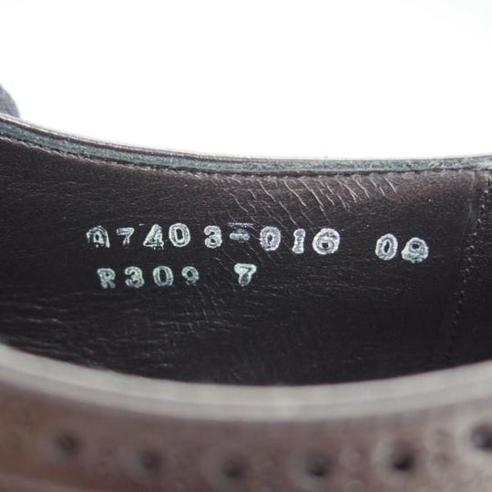 美品★三陽山長 SIZE 7【定価￥80,300-★セミブローグ/奏之介】R309ラスト/カーフ/黒/メンズ/SanyoYamacho★h919