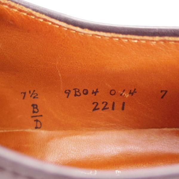 極美品★オールデン 7.5D【コードバン仕様★NST/ノルウィージャンフロント/2211】アバディーンラスト/黒/メンズ/Alden★h922