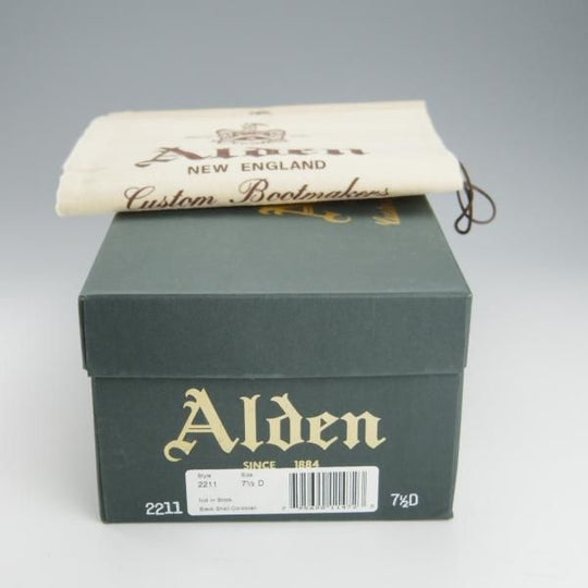 極美品★オールデン 7.5D【コードバン仕様★NST/ノルウィージャンフロント/2211】アバディーンラスト/黒/メンズ/Alden★h922