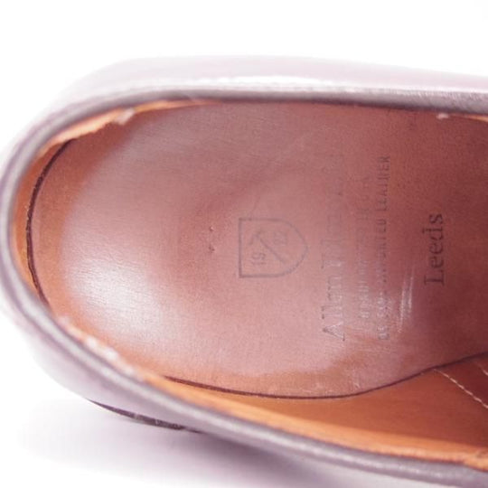 極美品★(米)アレンエドモンズ 7.5D【定価￥167,400-★コードバン仕様/Leeds】リーズ/プレーントゥ/赤茶/メンズ/ALLEN EDMONDS★h923