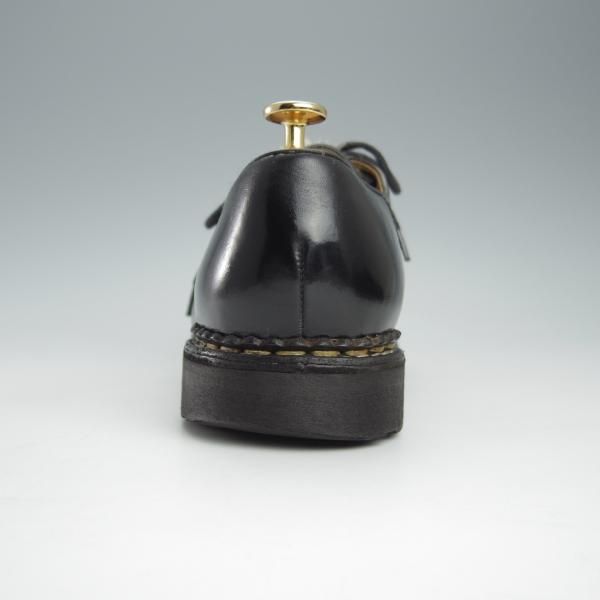 ★パラブーツ SIZE 42【貴重★フォック仕様(アザラシの毛皮)/ミカエル/MICHAEL】チロリアンシューズ/黒/Paraboot★h928