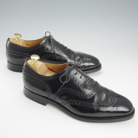 極上★チャーチ 70G/UK7【旧チャーチ★73ラスト/ブックバインダーカーフ】3都市ロゴ/Wingate/フルブローグ/黒/メンズ/Church's★h931