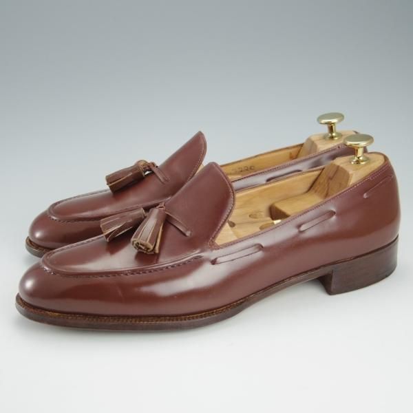 ★ジョンロブ ロンドン UK8程度【時価80万円程度★ビスポーク品/ロイヤルワラント】タッセルローファー/茶/メンズ/JOHN LOBB LONDON★h932