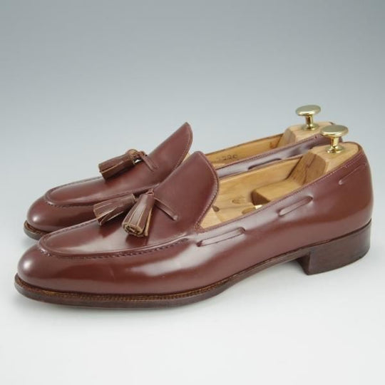 ★ジョンロブ ロンドン UK8程度【時価80万円程度★ビスポーク品/ロイヤルワラント】タッセルローファー/茶/メンズ/JOHN LOBB LONDON★h932