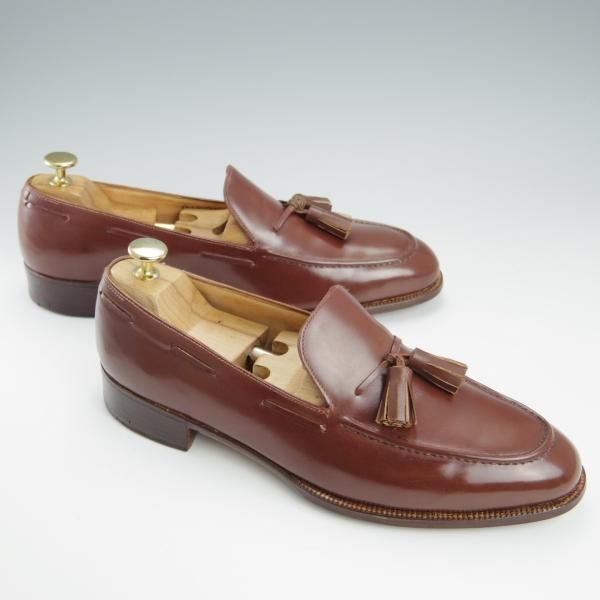 ★ジョンロブ ロンドン UK8程度【時価80万円程度★ビスポーク品/ロイヤルワラント】タッセルローファー/茶/メンズ/JOHN LOBB LONDON★h932