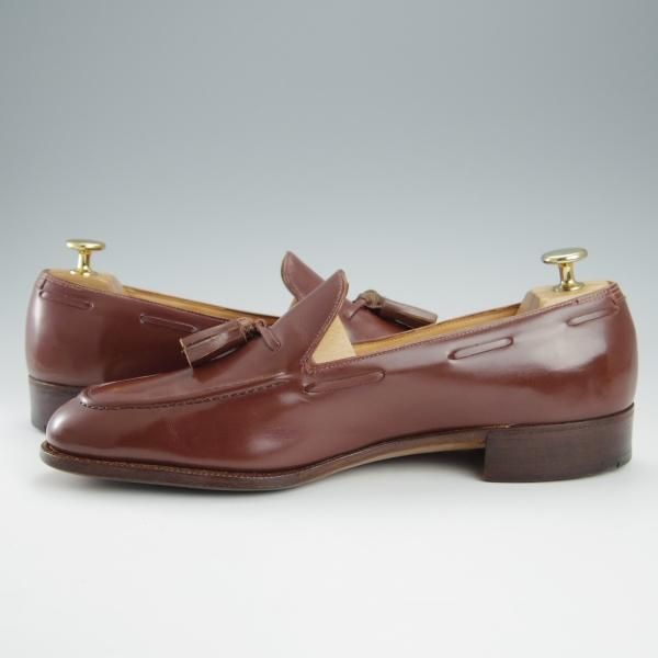 ★ジョンロブ ロンドン UK8程度【時価80万円程度★ビスポーク品/ロイヤルワラント】タッセルローファー/茶/メンズ/JOHN LOBB LONDON★h932