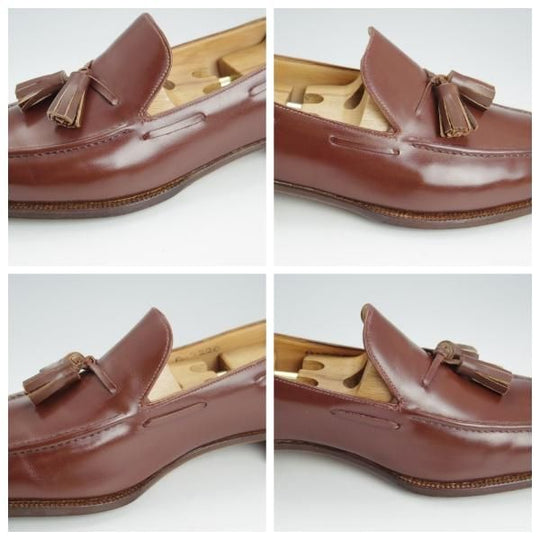 ★ジョンロブ ロンドン UK8程度【時価80万円程度★ビスポーク品/ロイヤルワラント】タッセルローファー/茶/メンズ/JOHN LOBB LONDON★h932